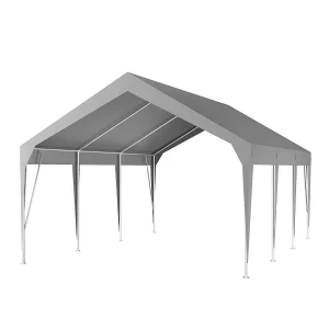 10x20 Carport Heavy Duty Car Canopy UV Resistant Waterproof Portable Garage for Car
